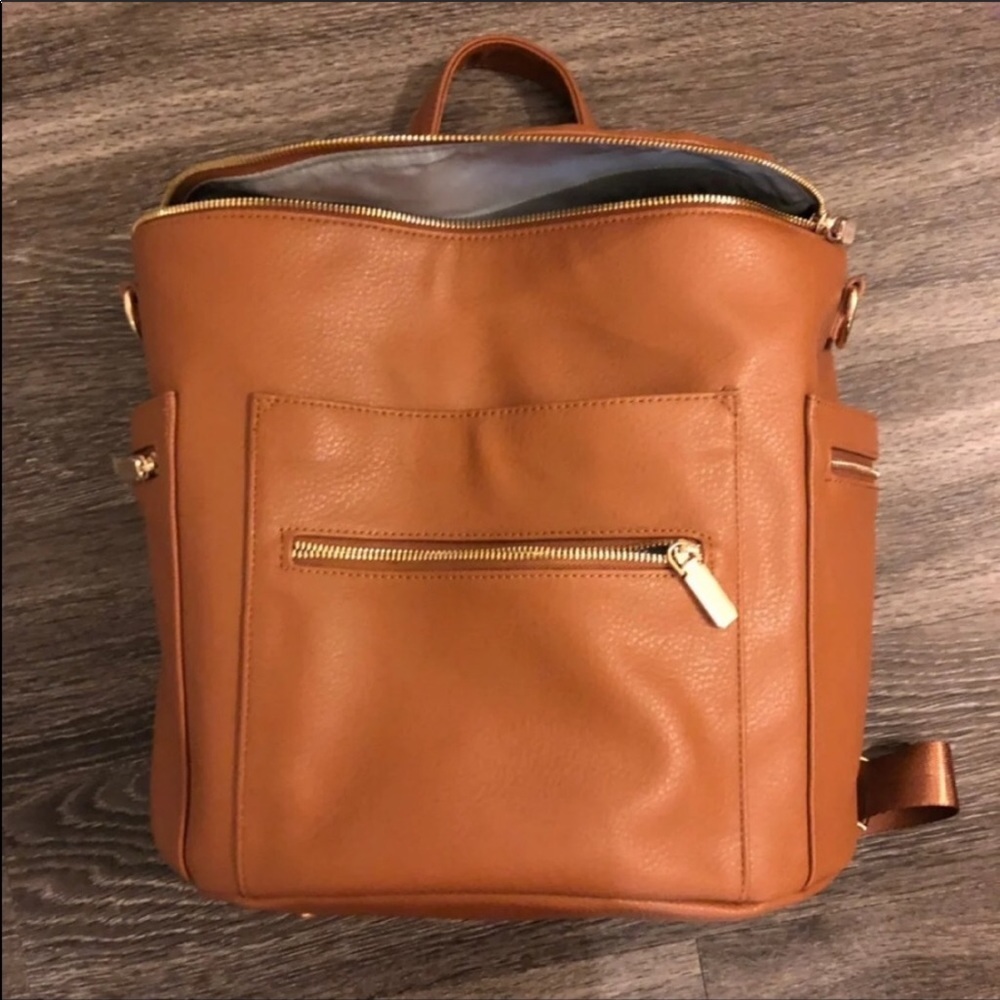 Brown diaper bag